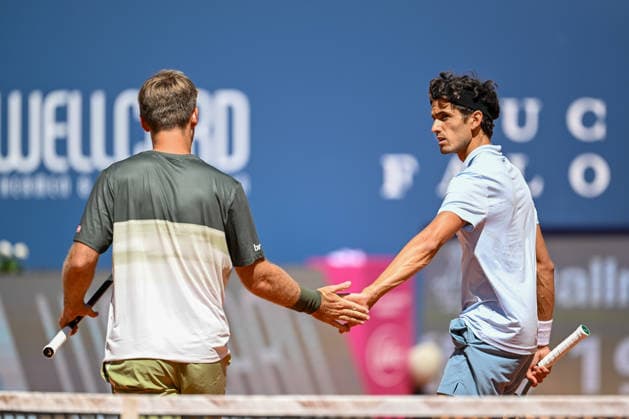 TENNIS - ATP, Tennis Herren Generali Open 2026 KITZBUEHEL,AUSTRIA,24.JUL.26 - TENNIS - ATP World Tour, Generali Open. Image shows Kevin Krawietz (GER) and Pierre Hugues Herbert (FRA).  GEPAxpictures xDanielxSchoenherr