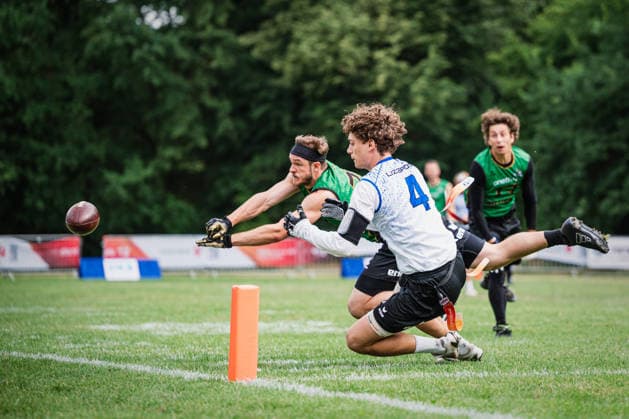 Die Finals 2026 - Flag Football, 24.07.2026 Theo Hack (Kelkheim Lizzards, 4), (Munich Spatzen, 21); Die Finals 2026 - Flag Football, Halbfinale am 25.07.2026 im Erika-Fisch-Stadion, Hannover *** The 2026 Flag Football Finals, July 24, 2026: Theo Hack Kelkheim Lizzards, 4; Munich Spatzen, 21 The 2026 Flag Football Finals, Semifinals on July 25, 2026, at Erika Fisch Stadium, Hanover Copyright: xBEAUTIFULxSPORTS Tonhäuserx