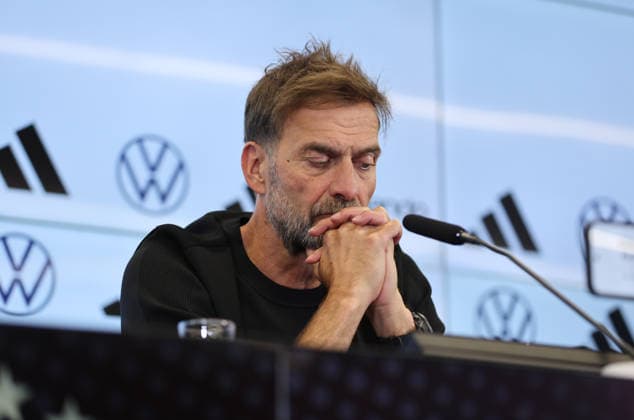 24.07.2026, Fussball DFB-Pressekonferenz, Vorstellung des neuen Bundestrainers Jürgen Klopp DFL DFB REGULATIONS PROHIBIT ANY USE OF PHOTOGRAPHS AS IMAGE SEQUENCES AND OR QUASI-VIDEO. xdcx *** July 24, 2026, DFB Soccer Press Conference, Introduction of the New National Team Coach Jürgen Klopp DFL DFB REGULATIONS PROHIBIT ANY USE OF PHOTOGRAPHS AS IMAGE SEQUENCES AND OR QUASI-VIDEO xdcx Copyright: HMBxMedia Claus