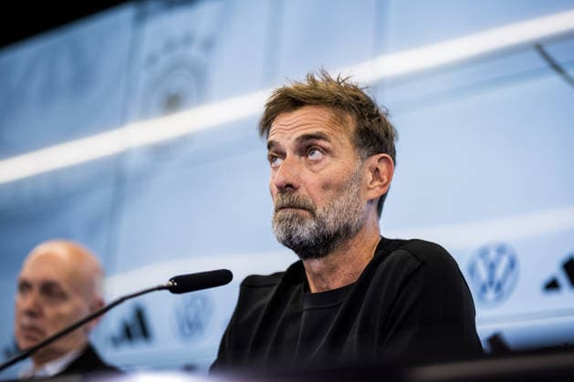FRANKFURT, GERMANY - JULY 24: Juergen Klopp (Head Coach Germany) during the press conference, PK, Pressekonferenz to present Juergen Klopp as the new head coach of Germany at DFB Campus on July 24, 2026 in Frankfurt, Germany. Hessen Germany Copyright: xSteffiexWunderlx