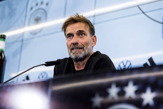 FRANKFURT, GERMANY - JULY 24: Juergen Klopp (Head Coach Germany) during the press conference, PK, Pressekonferenz to present Juergen Klopp as the new head coach of Germany at DFB Campus on July 24, 2026 in Frankfurt, Germany. Hessen Germany Copyright: xSteffiexWunderlx