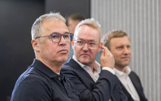 24.07.2026, xfux, Fussball DFB Deutsche Fussball Nationalmannschaft - Pressekonferenz zur Vorstellung von Juergen Jürgen Klopp als Trainer Bundestrainer, v.l. Andreas Rettig (Geschäftsführer Geschaeftsfuehrer Deutscher Fussball Bund DFB) Frankfurt am Main *** July 24, 2026, xfux, Soccer: DFB German National Soccer Team Press Conference to Introduce Jürgen Klopp as Head Coach, from left: Andreas Rettig, Managing Director of Sports, German Football Association (DFB), Frankfurt am Main