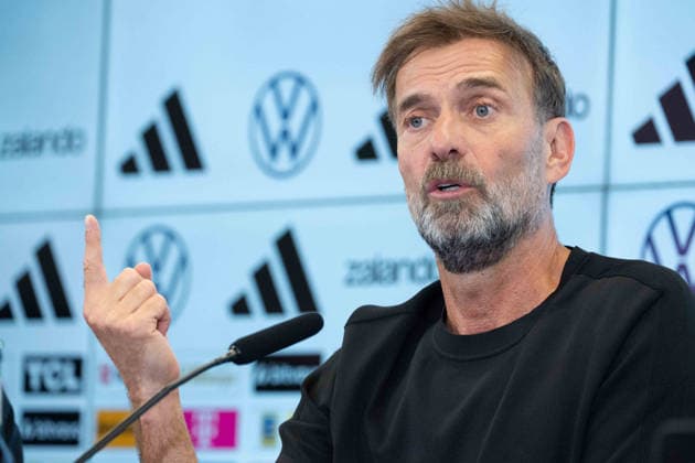 Trainer Bundestrainer Juergen KLOPP (Jürgen, GER) Pressekonferenz des DFB zur Vorstellung von Juergen Klopp als neuer Fussball-Bundestrainer, DFB-Campus in Frankfurt am 24.07.2026 Â *** National Team Coach Juergen KLOPP Jürgen, GER DFB press conference to introduce Juergen Klopp as the new national soccer team coach, DFB Campus in Frankfurt on July 24, 2026 Â