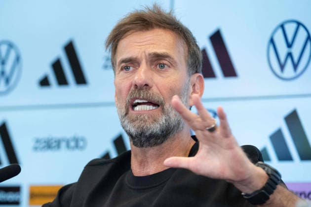 Trainer Bundestrainer Juergen KLOPP (Jürgen, GER) Pressekonferenz des DFB zur Vorstellung von Juergen Klopp als neuer Fussball-Bundestrainer, DFB-Campus in Frankfurt am 24.07.2026 Â *** National Team Coach Juergen KLOPP Jürgen, GER DFB press conference to introduce Juergen Klopp as the new national soccer team coach, DFB Campus in Frankfurt on July 24, 2026 Â