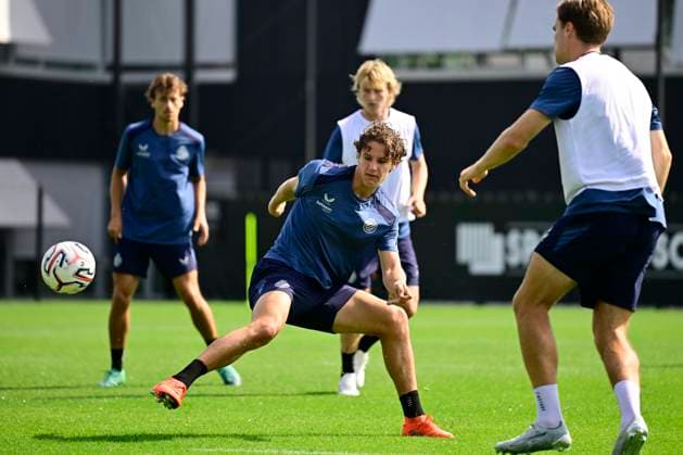 Club Brugge training camp - media activities 24 07 2026 RENNES, FRANCE - July 24 : Verlinden Wout defender of Club Brugge pictured during a training session on July 24, 2026 in Rennes, France, 24 07 2026 Rennes France  Copyright: xJanxDexMeuleneirx