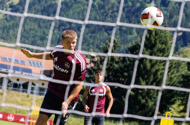 24.07.2026 - Fussball - 2. Fussball-Bundesliga - Saison 2026 2027 - 1. FC Nürnberg FCN Club - Trainingslager Sommer Sommertrainingslager Gais - Bruneck - Südtirol - Zink DaMa - xdaxmax - Finn Becker (22, 1. FC Nürnberg FCN ) mit Kopfball *** July 24, 2026 Soccer 2 Bundesliga 2026–2027 Season 1 FC Nuremberg (FCN) Club Summer Training Camp Summer Training Camp in Gais, Brunico, South Tyrol Zink DaMa xdaxmax Finn Becker 22, 1 FC Nuremberg (FCN) with a header