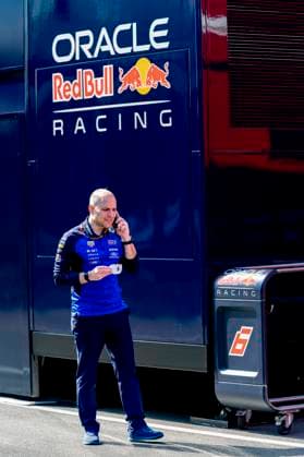 BUDAPEST - Gianpiero Lambiase, the regular engineer for Formula 1 driver Max Verstappen of Oracle Red Bull Racing, during the Formula 1 Hungary at the Hungaroring circuit on July 24, 2026 in Budapest, Hungary. (Photo by DeFodi Images) - *** BUDAPEST Gianpiero Lambiase, the regular engineer for Formula 1 driver Max Verstappen of Oracle Red Bull Racing, during the Formula 1 Hungarian Grand Prix at the Hungaroring circuit on July 24, 2026, in Budapest, Hungary. Photo by DeFodi Images