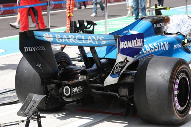 F1 - HUNGARIAN GRAND PRIX 2026 Williams F1 Team FW48, mechanical detail rear wing during the Formula 1 Hungarian Grand Prix 2026, 11th round of the 2026 Formula One World Championship, WM, Weltmeisterschaft from July 24 to 26, 2026 on the Hungaroring, in Mogyorod near Budapest, Hungary - MogyorodHungary  Copyright: xANTONINxVINCENTx