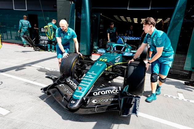 BUDAPEST - A multi-modified car of Formula 1 driver Lance Stroll of Aston Martin Aramco Formula 1 Team during Formula 1 Hungary at the Hungaroring circuit on July 24, 2026 in Budapest, Hungary. (Photo by DeFodi Images) - *** BUDAPEST A heavily modified car driven by Formula 1 driver Lance Stroll of the Aston Martin Aramco Formula 1 Team during the Formula 1 Hungarian Grand Prix at the Hungaroring circuit on July 24, 2026, in Budapest, Hungary. Photo by DeFodi Images