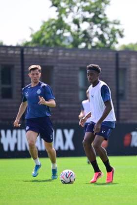 Club Brugge training camp - media activities 24 07 2026 RENNES, FRANCE - July 24 : Coulibaly Samba defender of Club Brugge pictured during a training session on July 24, 2026 in Rennes, France, 24 07 2026 Rennes France  Copyright: xJanxDexMeuleneirx