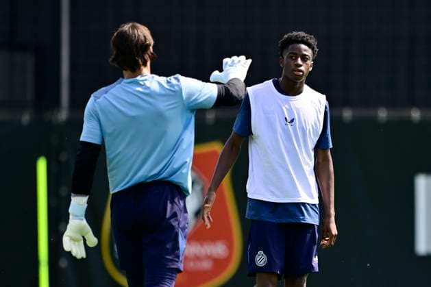 Club Brugge training camp - media activities 24 07 2026 RENNES, FRANCE - July 24 : Coulibaly Samba defender of Club Brugge and Sommer Yann goalkeeper of Club Brugge pictured during a training session on July 24, 2026 in Rennes, France, 24 07 2026 Rennes France  Copyright: xJanxDexMeuleneirx
