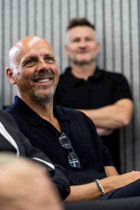 FRANKFURT, GERMANY - JULY 24: Marc Kosicke (Advisor of Juergen Klopp) during the press conference, PK, Pressekonferenz to present Juergen Klopp as the new head coach of Germany at DFB Campus on July 24, 2026 in Frankfurt, Germany. Hessen Germany Copyright: xSteffiexWunderlx