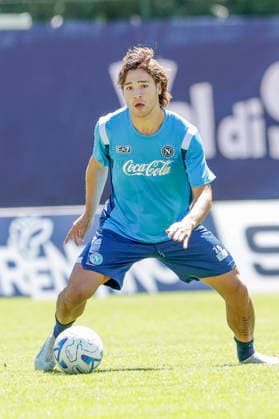 SSC Napoli preseason 2026-27 Napoli s Italian forward Antonio Vergara during eighth day SSC Napoli s 2026-27 preseason training camp in val di sole in Trentino, Dimaro Folgarida July, 19 2026. _BPH3380 Copyright: xAntonioxBalascox