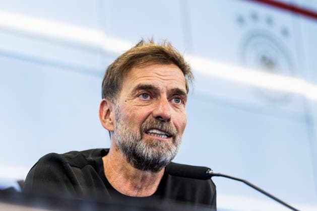 FRANKFURT, GERMANY - JULY 24: Juergen Klopp (Head Coach Germany DFB) during the press conference, PK, Pressekonferenz to present Juergen Klopp as the new head coach of Germany at DFB Campus on July 24, 2026 in Frankfurt, Germany. Hessen Germany Copyright: xSteffiexWunderlx