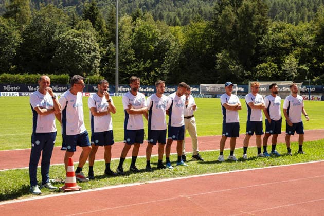SSC Napoli preseason 2026-27 the presentation of the coaching staff eighth day SSC Napoli s 2026-27 preseason training camp in val di sole in Trentino, Dimaro Folgarida July, 19 2026. ABP17306 Copyright: xAntonioxBalascox