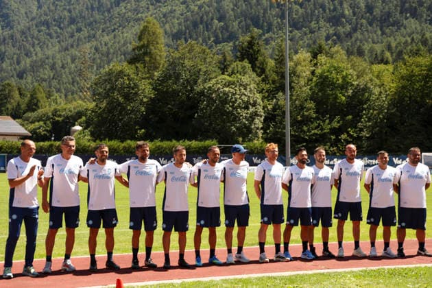 SSC Napoli preseason 2026-27 the presentation of the coaching staff eighth day SSC Napoli s 2026-27 preseason training camp in val di sole in Trentino, Dimaro Folgarida July, 19 2026. ABP17360 Copyright: xAntonioxBalascox
