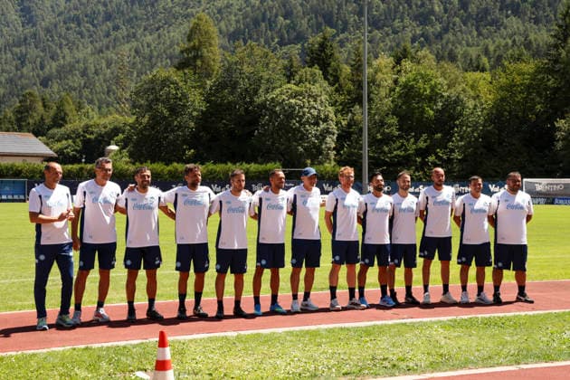 SSC Napoli preseason 2026-27 the presentation of the coaching staff eighth day SSC Napoli s 2026-27 preseason training camp in val di sole in Trentino, Dimaro Folgarida July, 19 2026. ABP17372 Copyright: xAntonioxBalascox