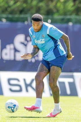 SSC Napoli preseason 2026-27 SSC Napoli Italian midfielder Michael Folorunsho during eighth day SSC Napoli s 2026-27 preseason training camp in val di sole in Trentino, Dimaro Folgarida July, 19 2026. _BPH3356 Copyright: xAntonioxBalascox