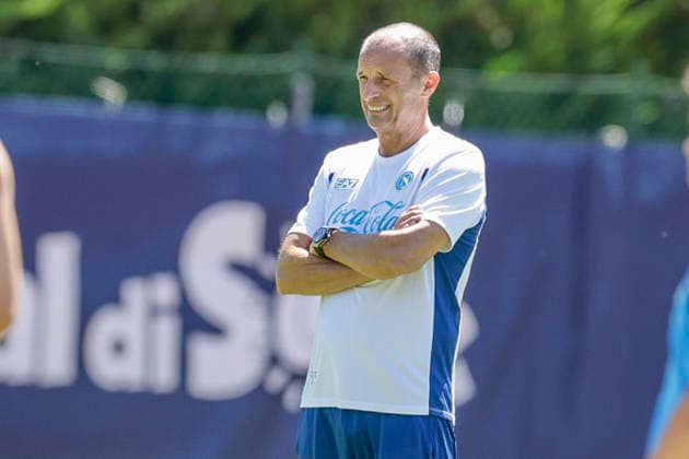 SSC Napoli preseason 2026-27 Napoli™s Italian coach Massimiliano Allegri during eighth day SSC Napoli s 2026-27 preseason training camp in val di sole in Trentino, Dimaro Folgarida July, 19 2026. _BPH3467 Copyright: xAntonioxBalascox