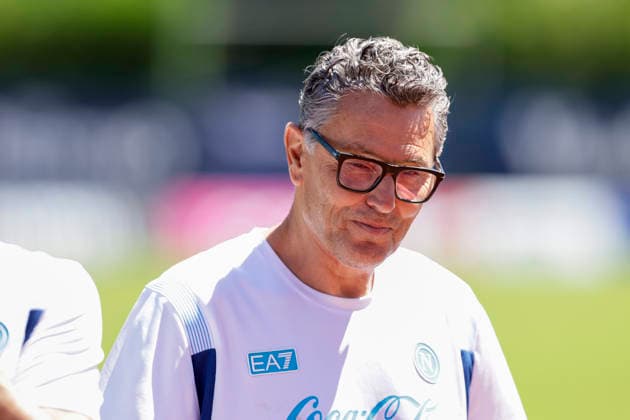 SSC Napoli preseason 2026-27 Napoli™s Italian second coach Marco Landucci during the presentation of the coaching staff at the eighth day SSC Napoli s 2026-27 preseason training camp in val di sole in Trentino, Dimaro Folgarida July, 19 2026. _BPH3523 Copyright: xAntonioxBalascox