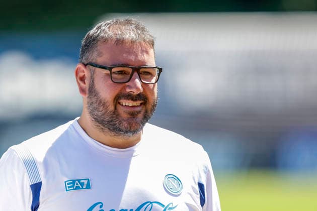 SSC Napoli preseason 2026-27 drone operator Ettore Prota during the presentation of the coaching staff eighth day SSC Napoli s 2026-27 preseason training camp in val di sole in Trentino, Dimaro Folgarida July, 19 2026. _BPH3623 Copyright: xAntonioxBalascox