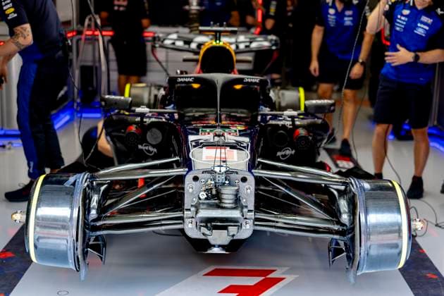 BUDAPEST - The car of Formula 1 driver Max Verstappen or Oracle Red Bull Racing during the Formula 1 Hungary at the Hungaroring circuit on July 24, 2026 in Budapest, Hungary. (Photo by DeFodi Images) - *** BUDAPEST: The car driven by Formula 1 driver Max Verstappen of Oracle Red Bull Racing during the Formula 1 Hungarian Grand Prix at the Hungaroring circuit on July 24, 2026, in Budapest, Hungary. Photo by DeFodi Images