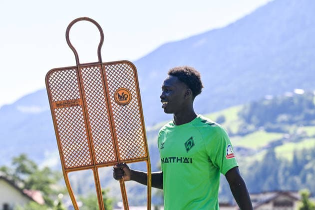 24.07.2026, AUT, Fußball, Herren, 1. Bundesliga, Trainingslager, Saison 2026 2027, Zell am Ziller, SV Werder Bremen Ramiz Hamouda (Werder Bremen, 45) Zell am Ziller Parkstadion Tirol Österreich *** July 24, 2026, Austria, Soccer, Men s, 1. Bundesliga, Training Camp, 2026–2027 Season, Zell am Ziller, SV Werder Bremen, Ramiz Hamouda, Werder Bremen, 45 Zell am Ziller Parkstadion, Tyrol, Austria Copyright: xNordphotox xHafnerx
