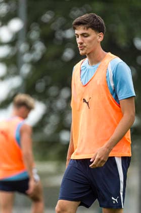 260724 Omar Krajina under en träning med Malmö FF den 24 juli 2026 i Malmö. *** 260724 Omar Krajina during a training session with Malmö FF on July 24, 2026, in Malmö  Copyright: CHRISTIANxÖRNBERG BB260724CO046