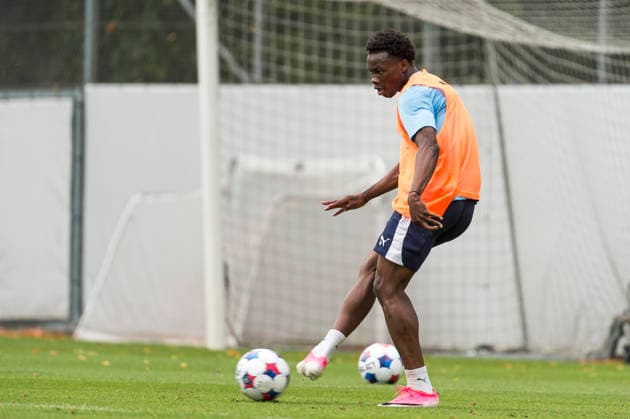 260724 Isaac Assibu under en träning med Malmö FF den 24 juli 2026 i Malmö. *** 260724 Isaac Assibu during a training session with Malmö FF on July 24, 2026, in Malmö  Copyright: CHRISTIANxÖRNBERG BB260724CO052