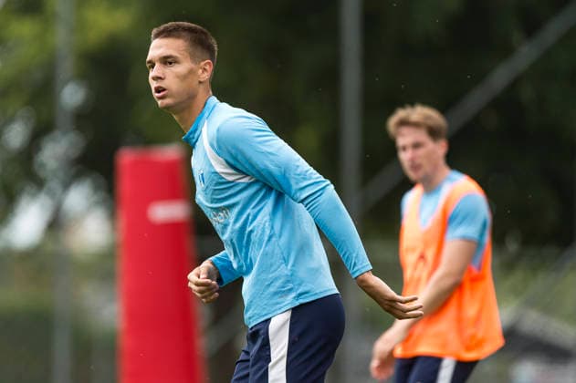 260724 Jovan Milosavljevic under en träning med Malmö FF den 24 juli 2026 i Malmö. *** 260724 Jovan Milosavljevic during a training session with Malmö FF on July 24, 2026, in Malmö  Copyright: CHRISTIANxÖRNBERG BB260724CO054
