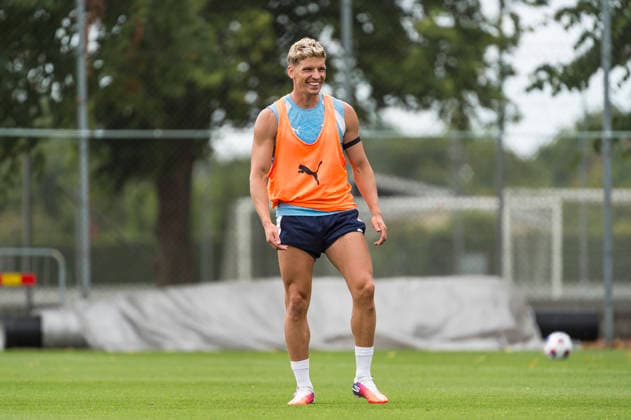 260724 Jens Stryger Larsen under en träning med Malmö FF den 24 juli 2026 i Malmö. *** 260724 Jens Stryger Larsen during a practice session with Malmö FF on July 24, 2026, in Malmö  Copyright: CHRISTIANxÖRNBERG BB260724CO062