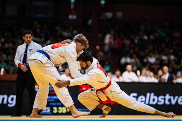 Die Finals 2026 - Ju-Jutsu, 24.07.2026 Simon Gutierez (Team Nord - Rot) Constantin Müller (Team West - Blau) Vorrunde; Die Finals 2026 - Ju-Jutsu am 24.07.2026 in der Swiss Life Hall, Hannover *** The Finals 2026 Ju-Jutsu, July 24, 2026 Simon Gutierez, Team North Red; Constantin Müller, Team West Blue; Preliminary Round of The Finals 2026 Ju-Jutsu on July 24, 2026, at the Swiss Life Hall, Hanover Copyright: xBEAUTIFULxSPORTS Tonhäuserx