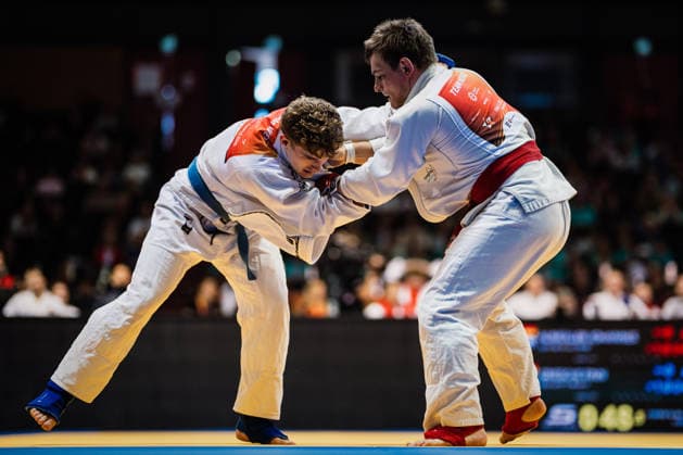Die Finals 2026 - Ju-Jutsu, 24.07.2026 Johannes Aumüller (Team Nord - Rot) Finn Grieche (Team West - Blau) Vorrunde; Die Finals 2026 - Ju-Jutsu am 24.07.2026 in der Swiss Life Hall, Hannover *** The 2026 Ju-Jutsu Finals, July 24, 2026 Johannes Aumüller, Team North (Red); Finn Grieche, Team West (Blue); Preliminary Round The 2026 Ju-Jutsu Finals on July 24, 2026, at the Swiss Life Hall, Hanover Copyright: xBEAUTIFULxSPORTS Tonhäuserx