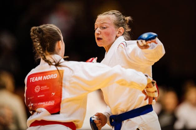 Die Finals 2026 - Ju-Jutsu, 24.07.2026 Sophie Janson (Team Nord - Rot) Charlotte Kummer (Team West - Blau) Vorrunde; Die Finals 2026 - Ju-Jutsu am 24.07.2026 in der Swiss Life Hall, Hannover *** The Finals 2026 Ju-Jutsu, July 24, 2026 Sophie Janson, Team North Red; Charlotte Kummer, Team West Blue; Preliminary Round: The Finals 2026 Ju-Jutsu on July 24, 2026, at the Swiss Life Hall, Hanover Copyright: xBEAUTIFULxSPORTS Tonhäuserx