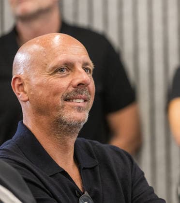 24.07.2026, xfux, Fussball DFB Deutsche Fussball Nationalmannschaft - Pressekonferenz zur Vorstellung von Juergen Jürgen Klopp als Trainer Bundestrainer, v.l. Marc Kosicke Frankfurt am Main *** July 24, 2026, xfux, Soccer: DFB German National Soccer Team press conference to introduce Jürgen Klopp as head coach, from left: Marc Kosicke, Frankfurt am Main