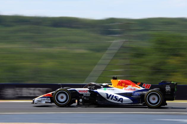 F1 Hungarian Gran Prix Arvid Lindblad of Visa Cash App Racing Bulls F1 Team on track during free practice 1 ahead of the F1 Grand Prix of Hungary at Hungaroring on July 24, 2026 in Mogyorod, Hungary. Mogyorod Hungaroring Hungary Copyright: xMarcoxCanonierox