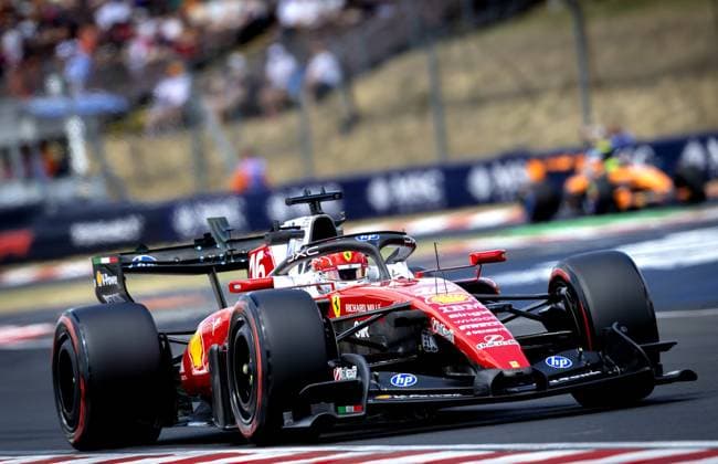 BUDAPEST - Charles Leclerc (Ferrari) during the first free practice session at the Hungaroring ahead of the Hungarian Grand Prix. SANDER KONING ANP xVIxANPxSportx xxANPxIVx 564198029 originalFilename: 564198029.jpg