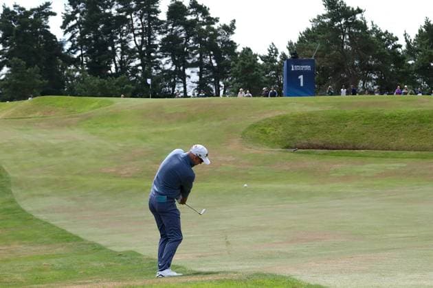 UK: The ISPS HANDA Senior Open Championship at King‚Äôs Course, Gleneagles, Scotland on 24 July 2026: Pictured: Cameron Percy (AUS) hits to the green on the 1st fairway during the second round of the ISPS Handa Senior Open Championship 2026 Gleneagles King‚Äôs Course Scotland Scotland Copyright: xAlexxToddx