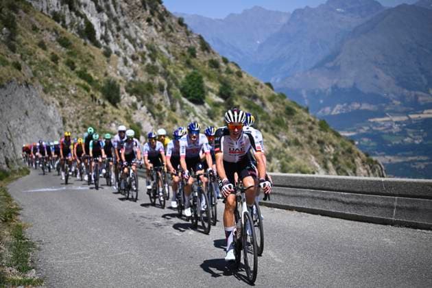 Tour de France 2026 Stage 19 ALPE D HUEZ, FRANCE - JULY 24 : Politt Nils (GER) of UAE Team Emirates - XRG during stage 19 of the 113rd edition of Tour de France an UCI World Tour 2.UWT cycling road race stage for Men Elite of 128 km with start in Gap and finish in Alpe d Huez on July 24, 2026 in Alpe d Huez, France, 24 07 2026 ( Motordriver Kurt Vandenborre - Alpe d Huez France  Copyright: xGvgx