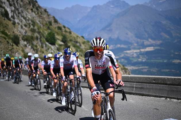 Tour de France 2026 Stage 19 ALPE D HUEZ, FRANCE - JULY 24 : Politt Nils (GER) of UAE Team Emirates - XRG during stage 19 of the 113rd edition of Tour de France an UCI World Tour 2.UWT cycling road race stage for Men Elite of 128 km with start in Gap and finish in Alpe d Huez on July 24, 2026 in Alpe d Huez, France, 24 07 2026 ( Motordriver Kurt Vandenborre - Alpe d Huez France  Copyright: xGvgx