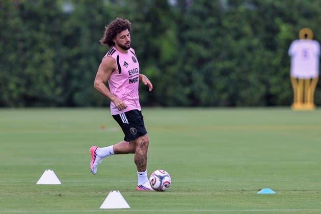 FORT LAUDERDALE, FL - JULY 24: Maximiliano Falcon (37) of Inter Miami CF is seen during an Inter Miami Training Session at Florida Blue Training Center on July 24, 2026 in Fort Lauderdale, Florida. (Photo by Chris Arjoon Icon Sportswire) SOCCER: JULY 24 Inter Miami CF Training EDITORIAL USE ONLY Icon26072400000008