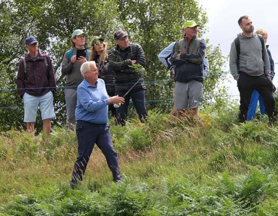 UK: The ISPS HANDA Senior Open Championship at King‚Äôs Course, Gleneagles, Scotland on 24 July 2026: Pictured: Colin Montgomerie (SCO) was in heavy rough on the 17th fairway and ended with a triple bogey during the second round of the ISPS Handa Senior Open Championship 2026 Gleneagles King‚Äôs Course Scotland Scotland Copyright: xAlexxToddx
