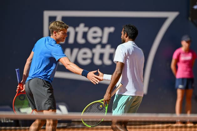 TENNIS - ATP, Tennis Herren Generali Open 2026 KITZBUEHEL,AUSTRIA,24.JUL.26 - TENNIS - ATP World Tour, Generali Open. Image shows Andre Goransson (SWE) and N Sriram Balaji (IND).  GEPAxpictures xDanielxSchoenherr