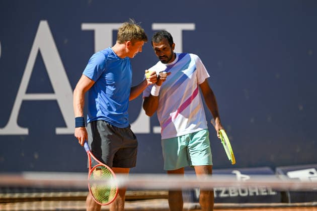 TENNIS - ATP, Tennis Herren Generali Open 2026 KITZBUEHEL,AUSTRIA,24.JUL.26 - TENNIS - ATP World Tour, Generali Open. Image shows Andre Goransson (SWE) and N Sriram Balaji (IND).  GEPAxpictures xDanielxSchoenherr