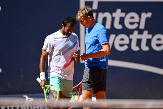 TENNIS - ATP, Tennis Herren Generali Open 2026 KITZBUEHEL,AUSTRIA,24.JUL.26 - TENNIS - ATP World Tour, Generali Open. Image shows N Sriram Balaji (IND) and Andre Goransson (SWE).  GEPAxpictures xDanielxSchoenherr