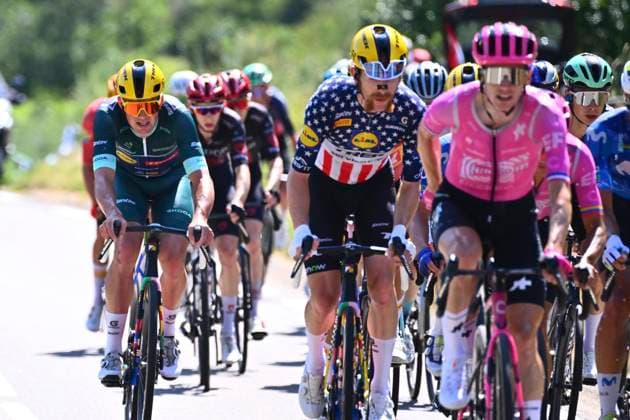 Tour de France 2026 Stage 19 ALPE D HUEZ, FRANCE - JULY 24 : Pedersen Mads (DEN) of Lidl - Trek during stage 19 of the 113rd edition of Tour de France an UCI World Tour 2.UWT cycling road race stage for Men Elite of 128 km with start in Gap and finish in Alpe d Huez on July 24, 2026 in Alpe d Huez, France, 24 07 2026 ( Motordriver Kurt Vandenborre - Alpe d Huez France  Copyright: xGvgx
