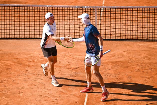 TENNIS - ATP, Tennis Herren Generali Open 2026 KITZBUEHEL,AUSTRIA,24.JUL.26 - TENNIS - ATP World Tour, Generali Open. Image shows Lukas Miedler (AUT) and Marc Polmans (AUS).  GEPAxpictures xDanielxSchoenherr