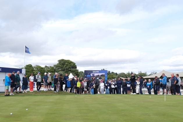 UK: The ISPS HANDA Senior Open Championship at King‚Äôs Course, Gleneagles, Scotland on 24 July 2026: Pictured: Miguel Angel Jimenez (ESP) gave a golf masterclass to youngsters as part of First Tee Stephen Gallacher Foundation during the second round of the ISPS Handa Senior Open Championship 2026 Gleneagles King‚Äôs Course Scotland Scotland Copyright: xAlexxToddx