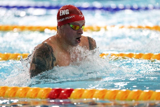 July 24, 2026, Glasgow, Scotland, Great Britain: ADAM RAMSAY-PEATY of England in the Men s 100m Breaststroke Heats of the Commonwealth Games Glasgow 2026 at the Tollcross International Swimming Centre in Glasgow, Scotland Commowealth Games 2026: Swimming  - ZUMAc179 20260724_zep_c179_181 Copyright: xMickaelxChavetx