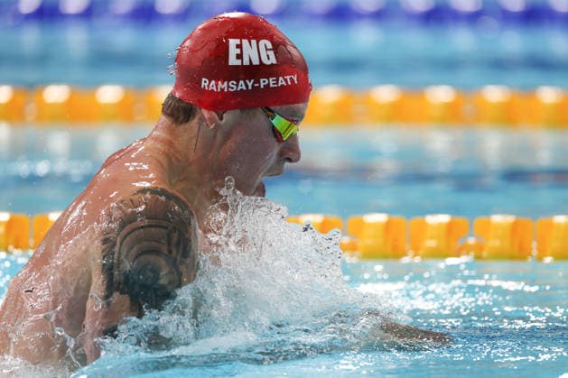 July 24, 2026, Glasgow, Scotland, Great Britain: ADAM RAMSAY-PEATY of England in the Men s 100m Breaststroke Heats of the Commonwealth Games Glasgow 2026 at the Tollcross International Swimming Centre in Glasgow, Scotland. ADAM won Heat 6 in 59.46 sec and advances to the semi-finals. Glasgow Great Britain - ZUMAc179 0862611735st Copyright: xMickaelxChavetx